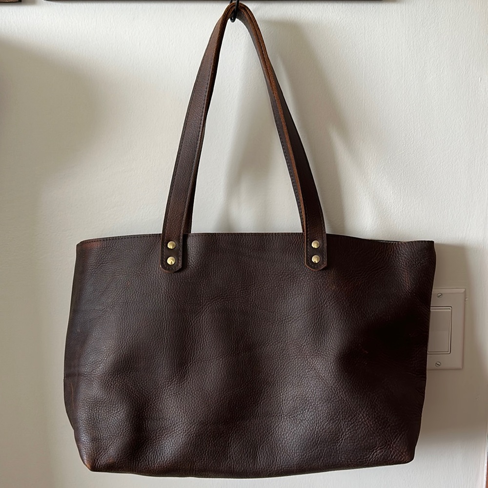 Umbrella Collective Distressed Leather Work Tote